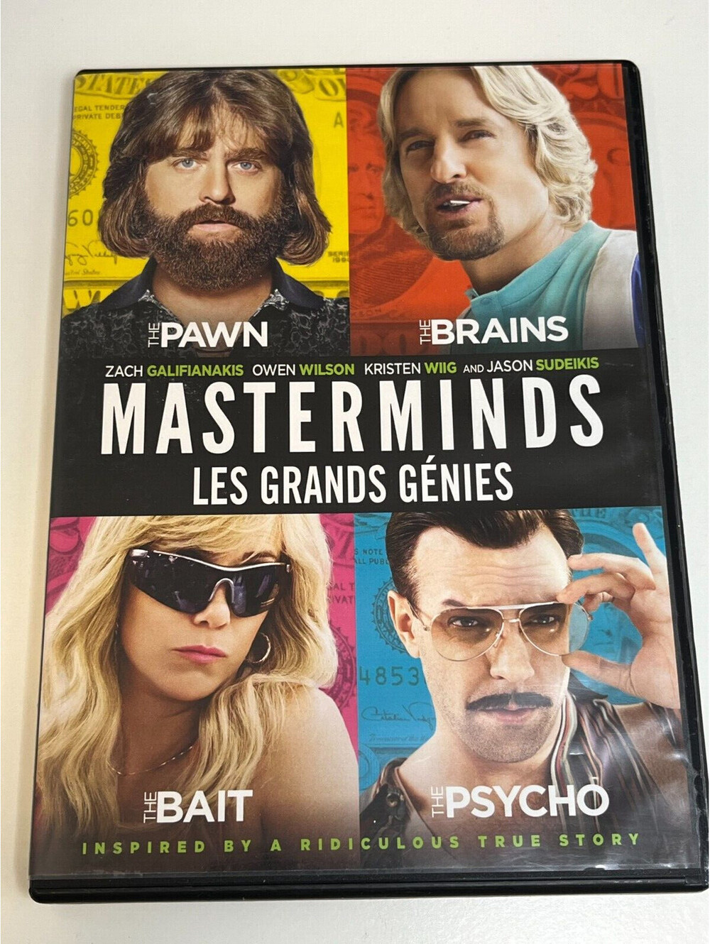 Masterminds DVD Zach Galifianakis Owen Wilson Kristen Wiig Jason Sudeikis
